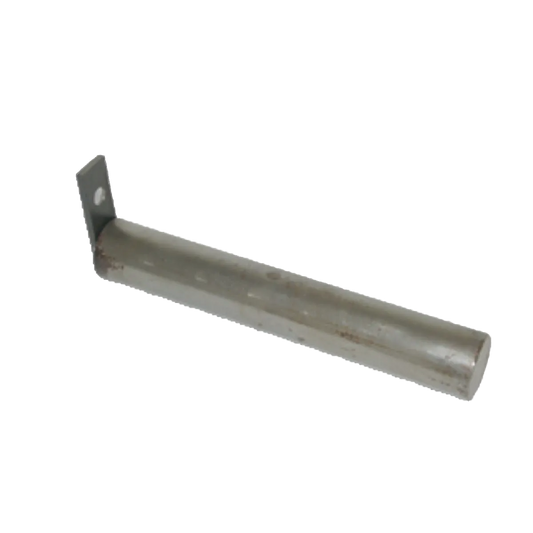 2-inch stationary shaft with tab and Zerk fitting for Hanna conveyor drum or sprocket.