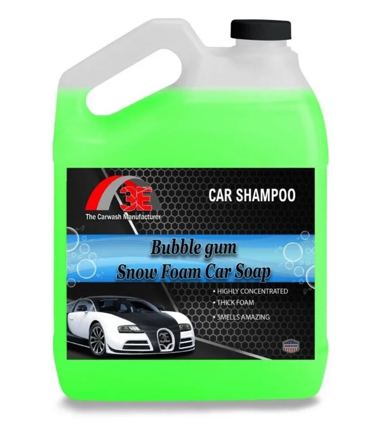 Bubblegum Snow Foam Car Shampoo (green) - 3E The Carwash Manufacturer