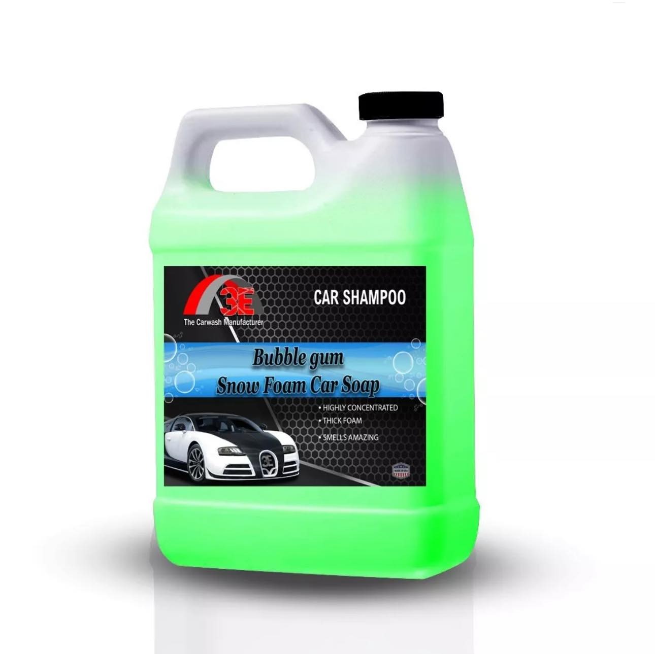 Bubblegum Snow Foam Car Shampoo (green) - 3E The Carwash Manufacturer