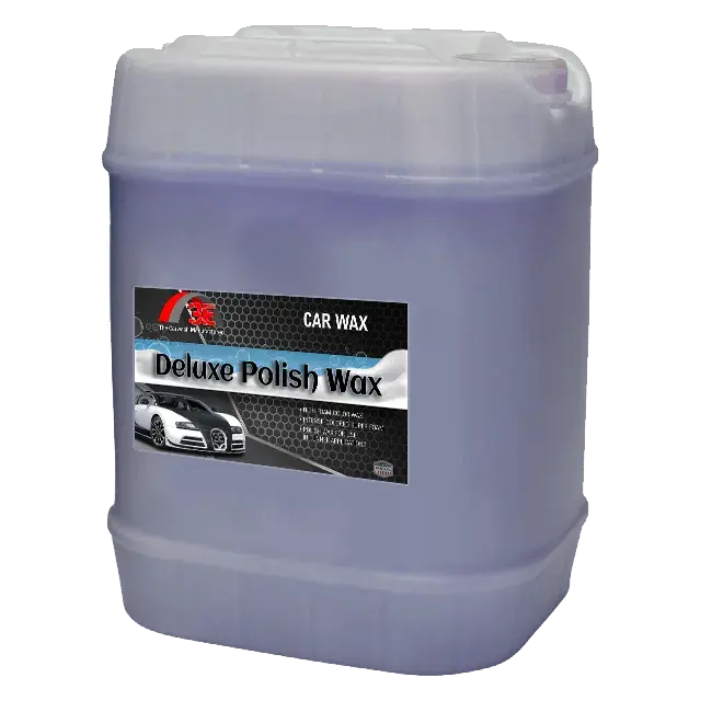 5 gallon Deluxe Polish Wash Blue – rainbow wax car wash solution for tunnel car wash systems and professional car wash owners.