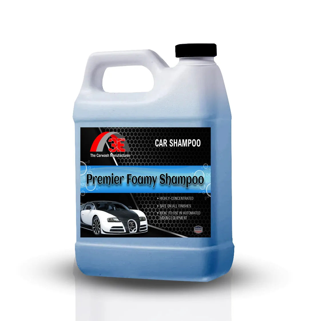 64oz Premier Foamy Car Shampoo – high foam car wash soap for frequent washers and mobile car detailing display image.