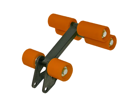 6 Wheel LPR w D88K Tri Plates 2.5 in x 2.25 in Idler Wheel for Hanna and Econocraft Conveyor Systems  3E The Carwash Manufacturer.