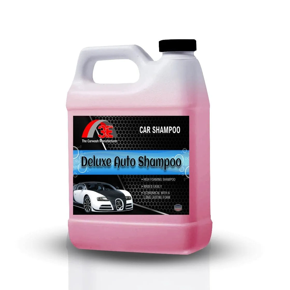 Deluxe Auto Shampoo 64 oz – High Foaming Car Shampoo and Car Wash Soap for frequent washing and mobile car detailing front view.
