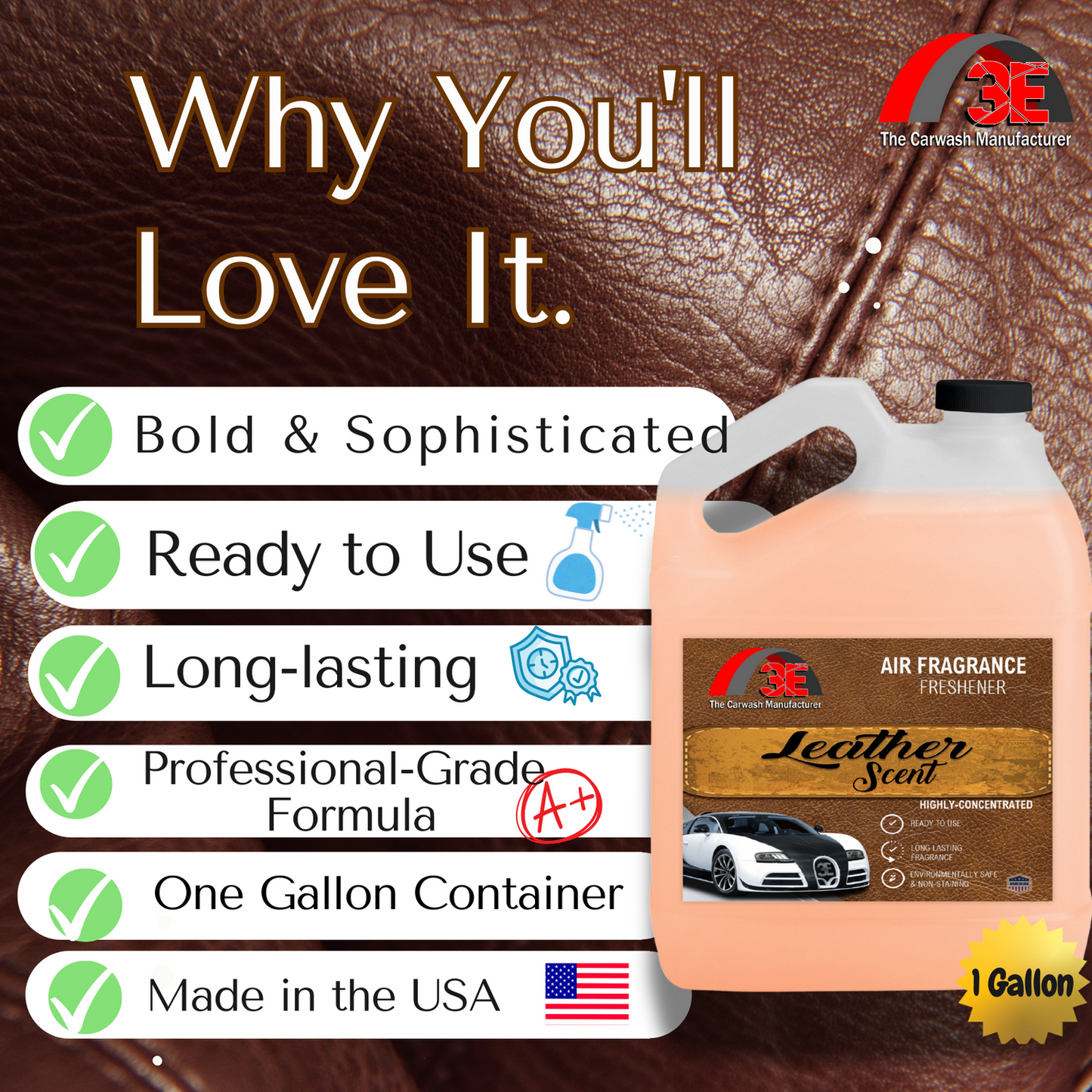 Premium Leather Air Freshener – Long-Lasting Spray for Car, Home & Office