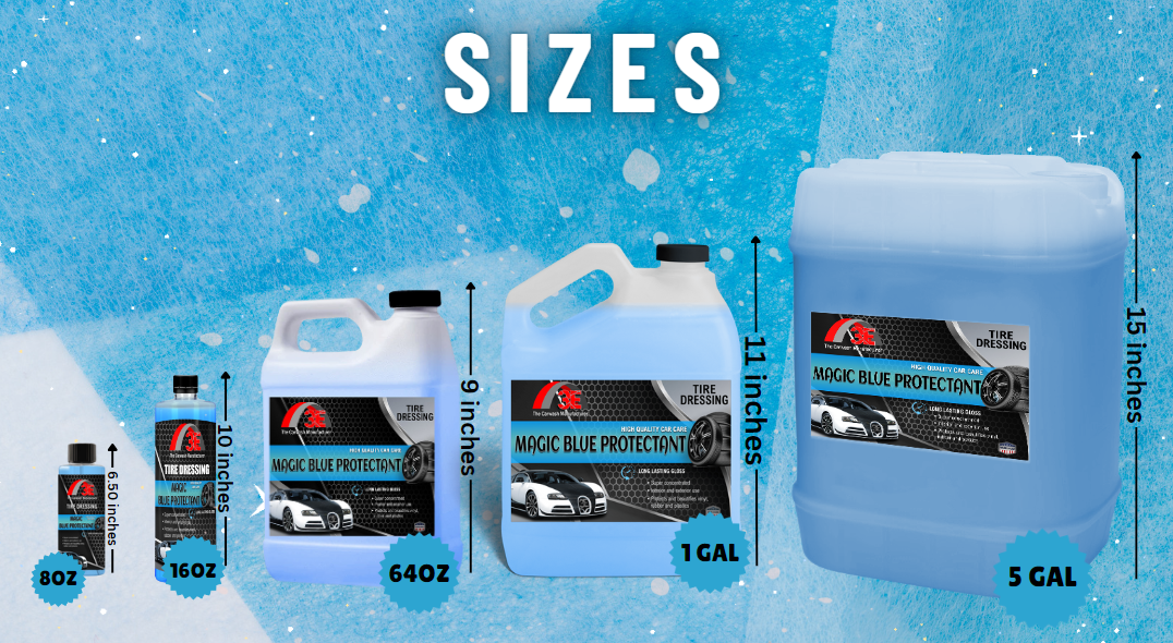 Magic Blue Protectant Tire Coating and Dressing - 3E The Carwash Manufacturer