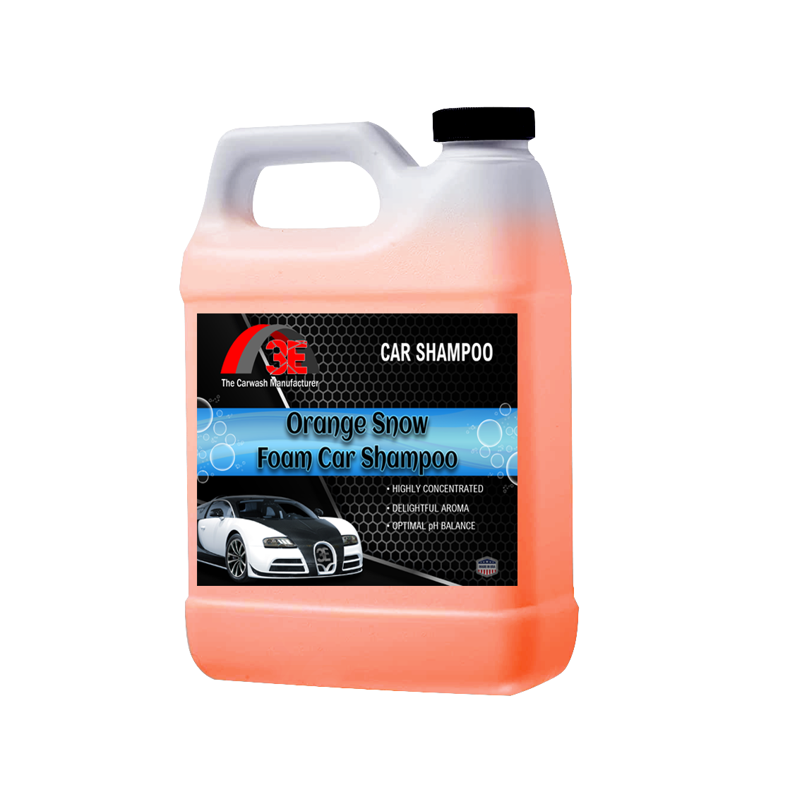 Orange Snow Foam Car Shampoo - 3E The Carwash Manufacturer