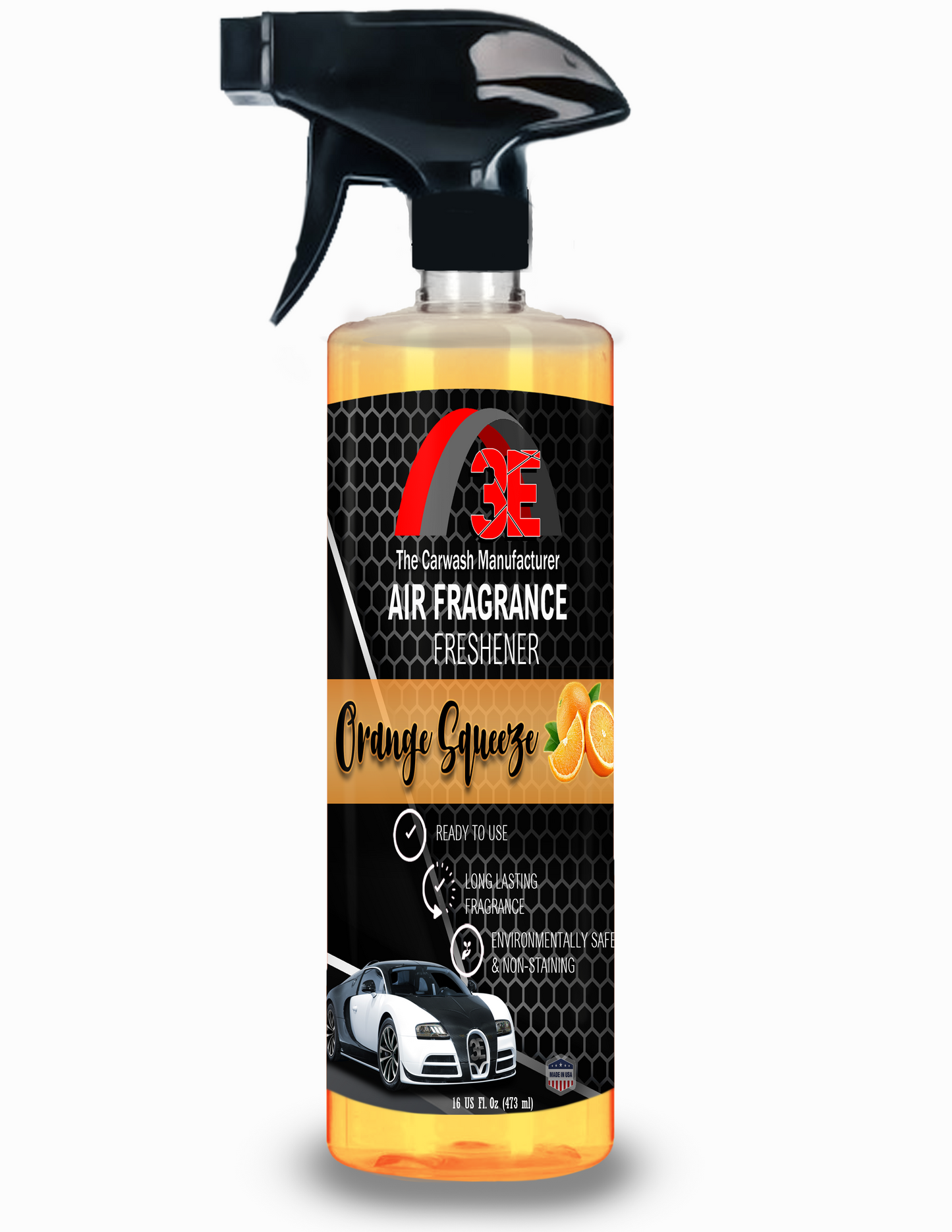 Orange Squeeze Air Freshener - 3E The Carwash Manufacturer