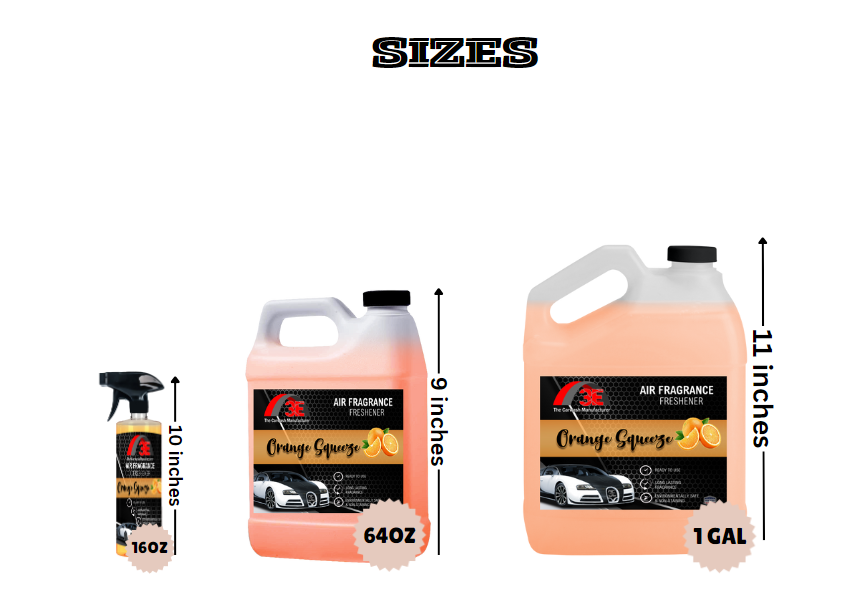 Orange Squeeze Air Freshener - 3E The Carwash Manufacturer
