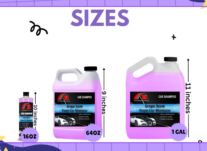 Grape Snow Foam Car Shampoo - 3E The Carwash Manufacturer