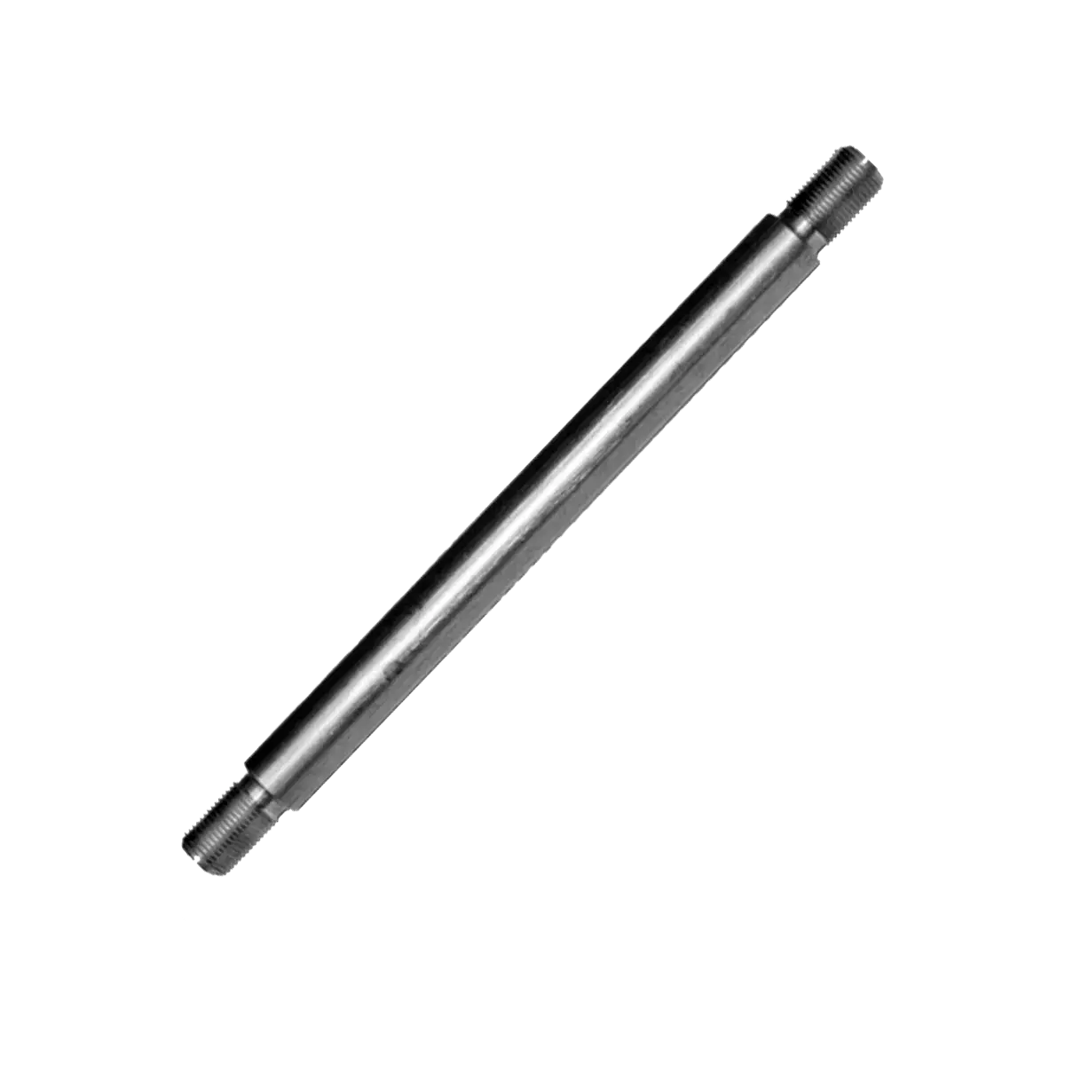 Shaft roller 0.75-inch diameter x 9.75-inch length x 0.625-inch fine thread steel roller shaft manufactured by 3E The Carwash Manufacturer.
