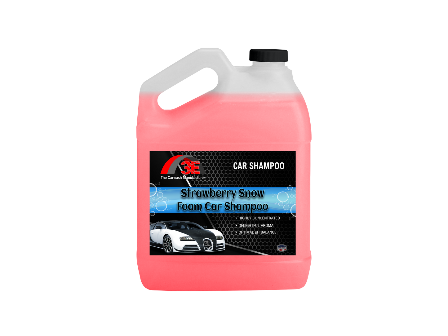 Strawberry Snow Foam Car Shampoo - 3E The Carwash Manufacturer