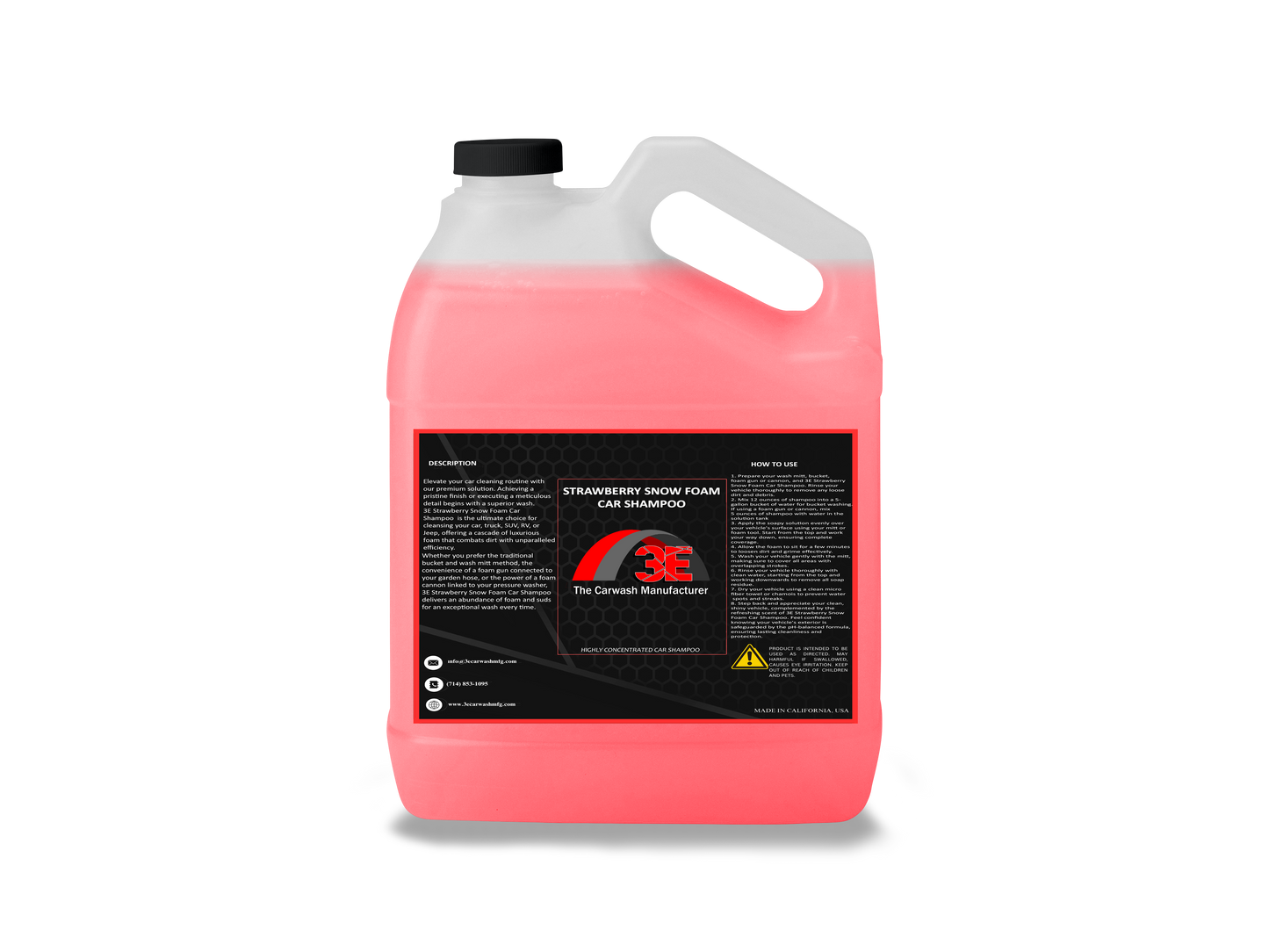 Strawberry Snow Foam Car Shampoo - 3E The Carwash Manufacturer