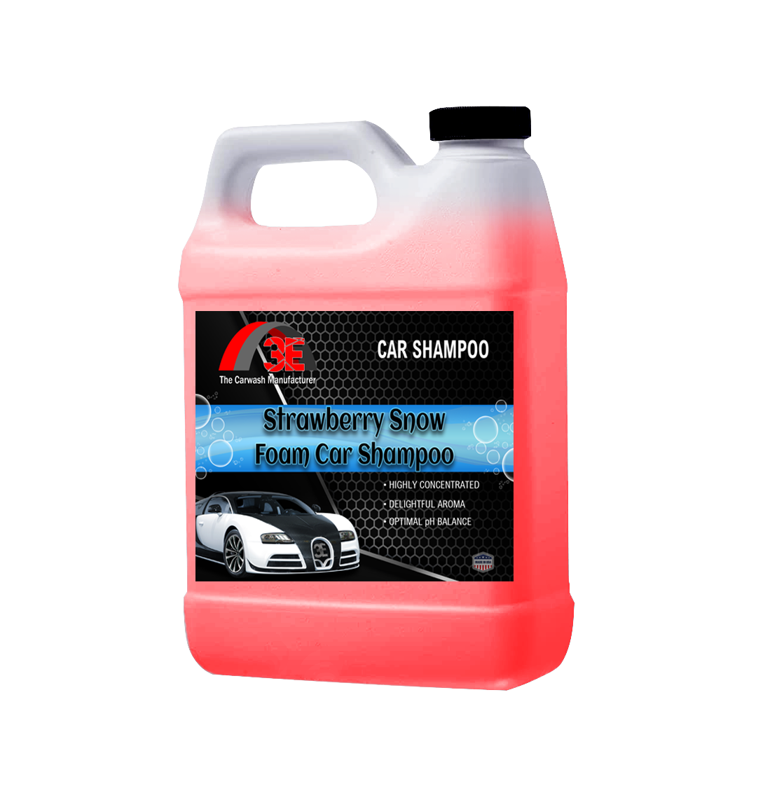 Strawberry Snow Foam Car Shampoo - 3E The Carwash Manufacturer