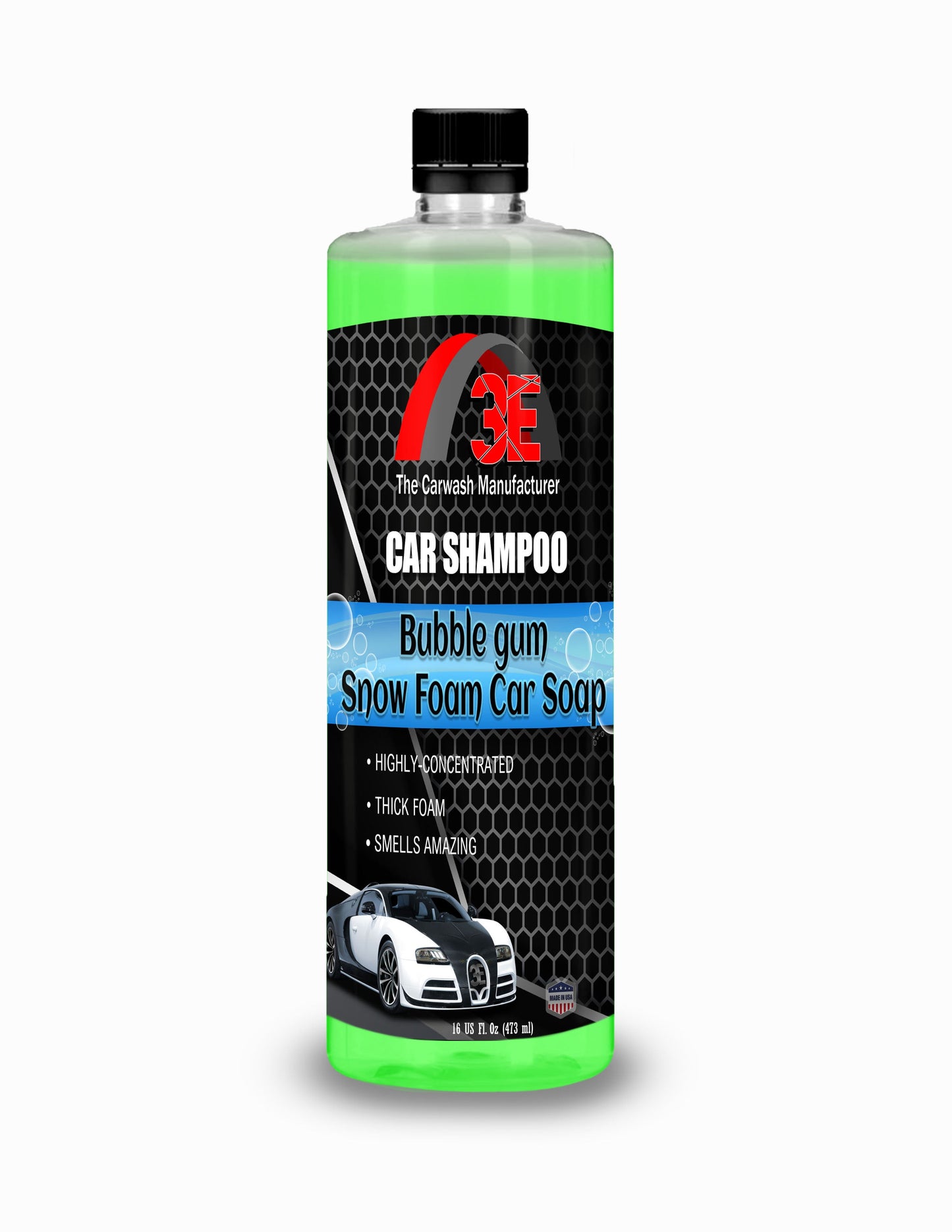 Bubblegum Snow Foam Car Shampoo (green) - 3E The Carwash Manufacturer