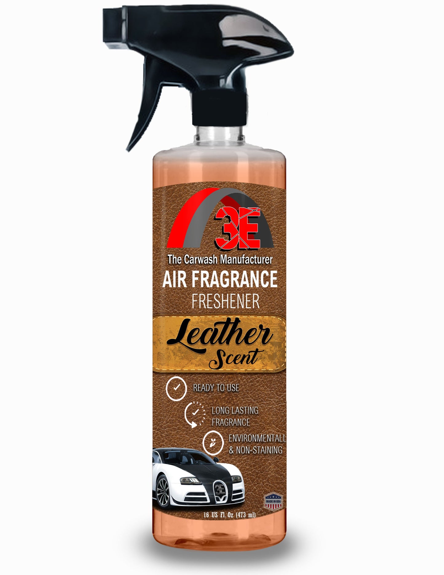 16oz leather front label air freshener spray for cars
