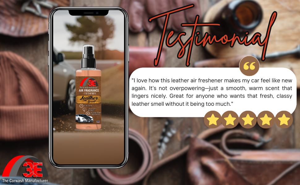 Premium Leather Air Freshener – Long-Lasting Spray for Car, Home & Office