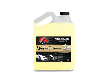 1-gallon bottle of 3E Warm Jasmine Air Freshener – floral scent odor eliminator for cars, homes, and offices.