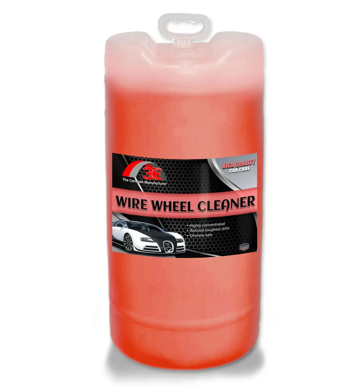 15 gal acid free bulk wheel cleaner for tunnel car wash and detailing shops.