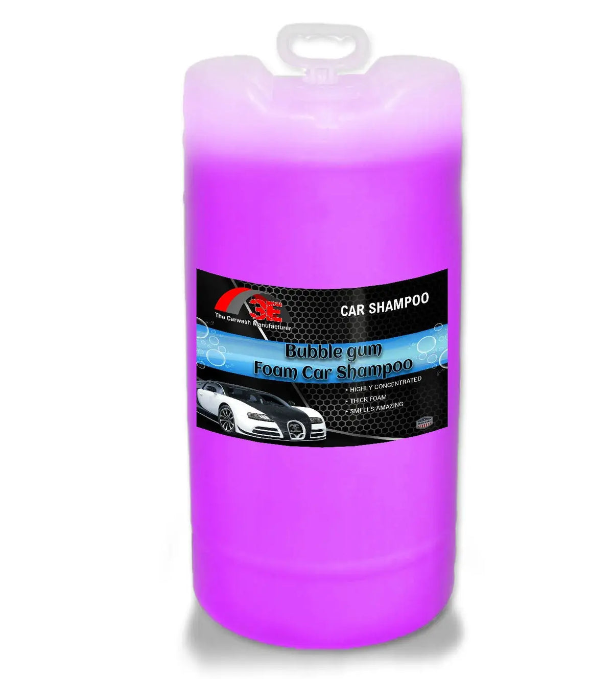 15 gallon Bubblegum Snow Foam Car Shampoo Purple – bulk high foaming car wash soap for professional car wash and detailing display image.