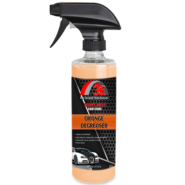 16 oz Orange Car & Engine Degreaser spray – heavy duty automotive degreaser for engines, wheels, and tires display image.