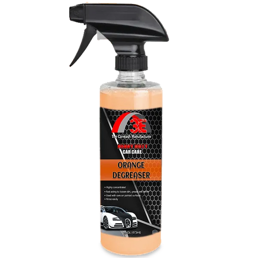 16 oz Orange Car & Engine Degreaser spray – heavy duty automotive degreaser for engines, wheels, and tires display image.
