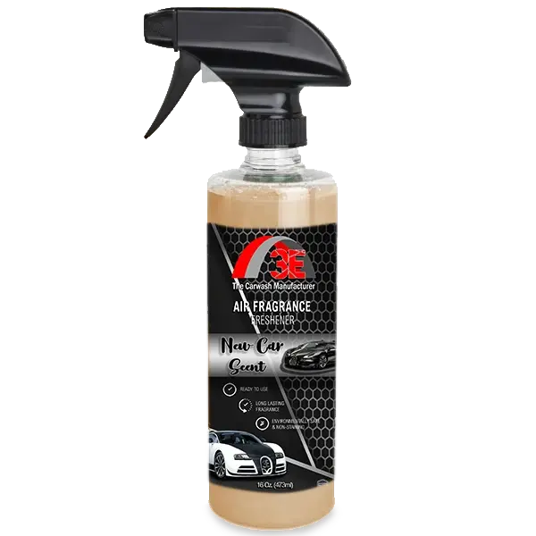 16oz New Car Scent Air Freshener spray bottle for long-lasting car interior odor elimination.