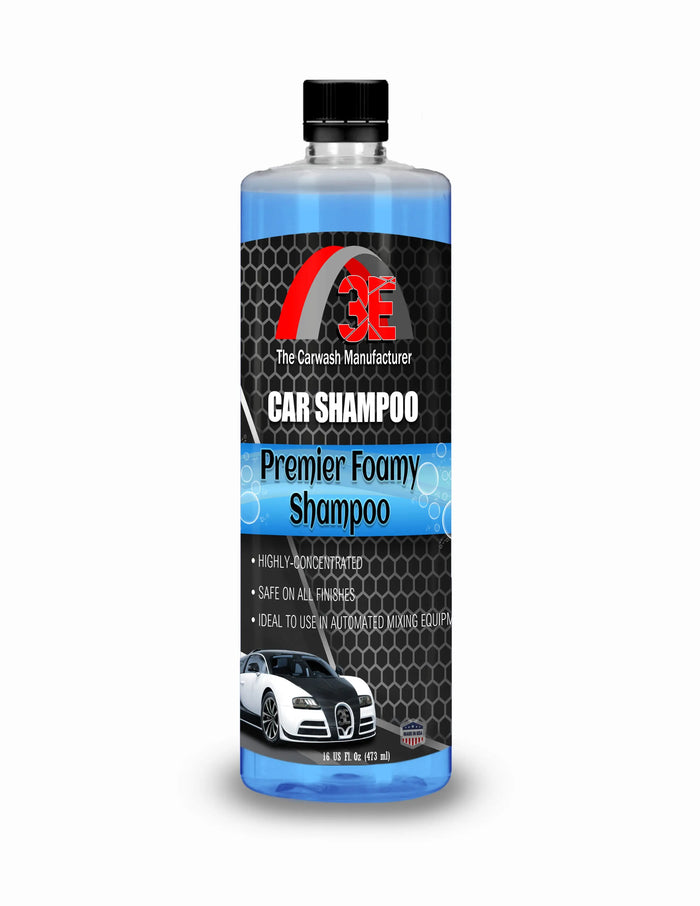16oz Premier Foamy Car Shampoo – premium car wash soap with thick foam for car detailing and auto care.