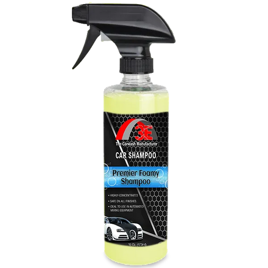 16oz Premier Foamy Car Shampoo – premium car wash soap with thick foam for car detailing and auto care.