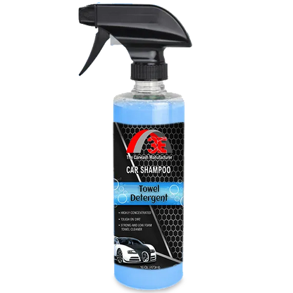 16oz Towel Detergent Car Shampoo – premium car wash soap for microfiber towels and mobile car detailing in a spray bottle.