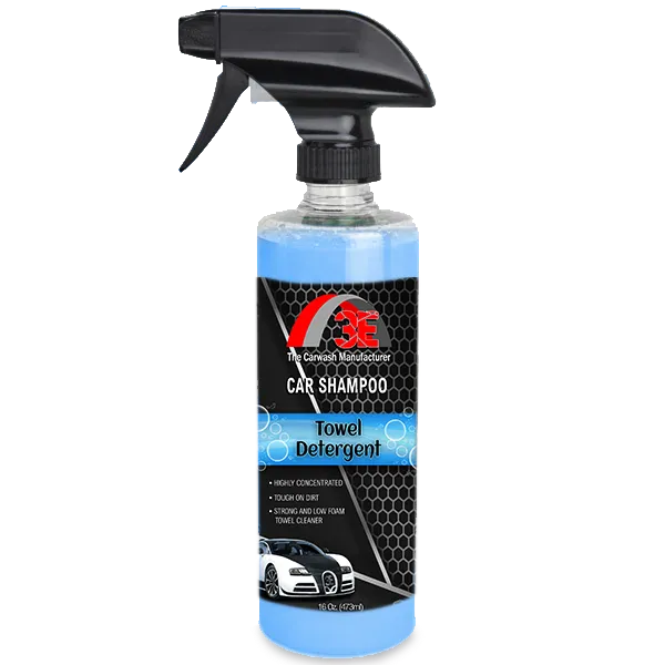 16oz Towel Detergent Car Shampoo – premium car wash soap for microfiber towels and mobile car detailing in a spray bottle display image.