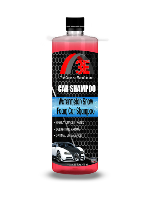16oz Watermelon Snow Foam Car Shampoo – compact high foam car wash soap for mobile car detailing and car care.