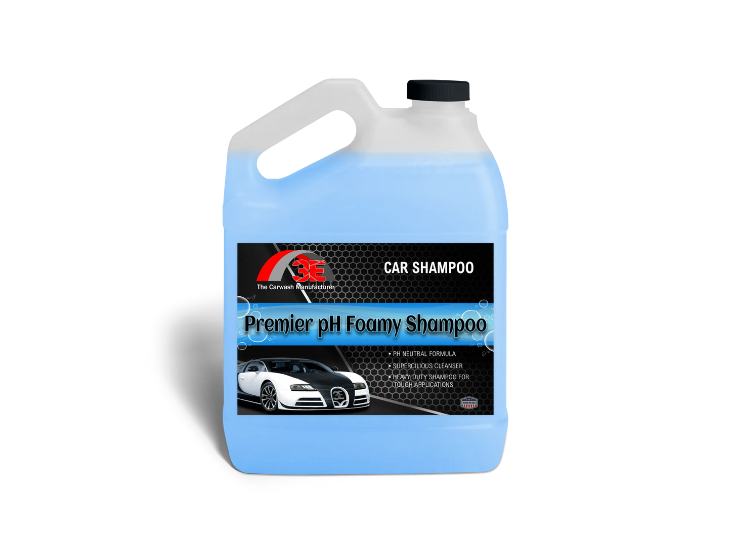 1 Gallon Premier pH Foamy Car Shampoo – high foaming car shampoo and premium car wash soap for detailers and bulk supply display image.
