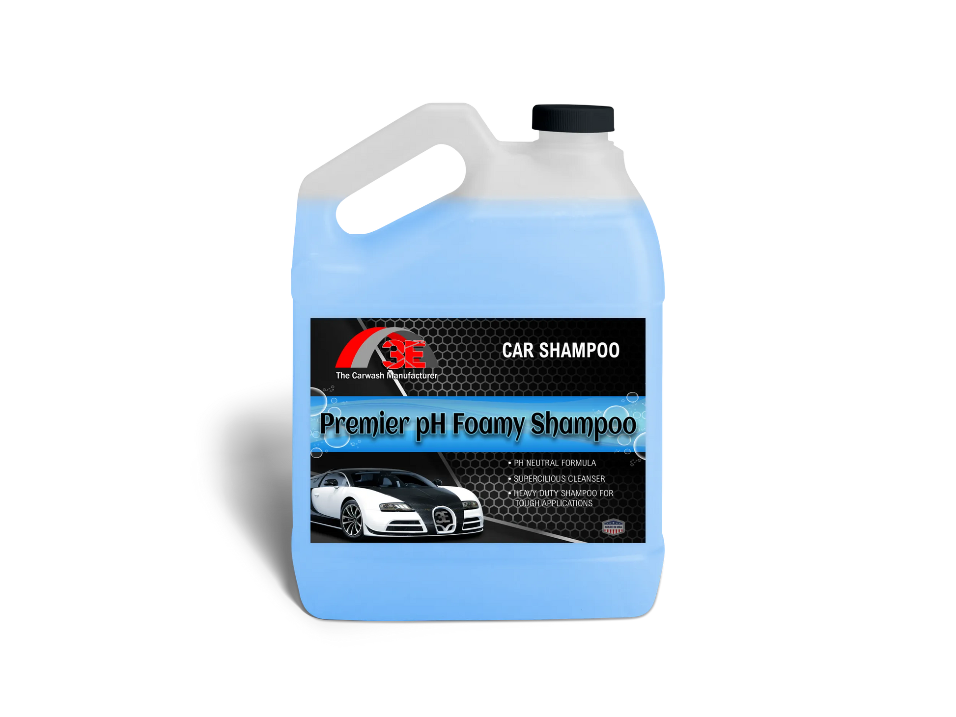 1 Gallon Premier pH Foamy Car Shampoo – high foaming car shampoo and premium car wash soap for detailers and bulk supply display image.