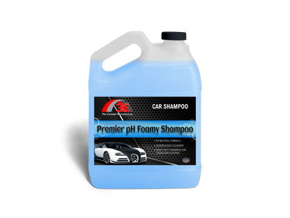 1 Gallon Premier pH Foamy Car Shampoo – high foaming car shampoo and premium car wash soap for detailers and bulk supply display image.
