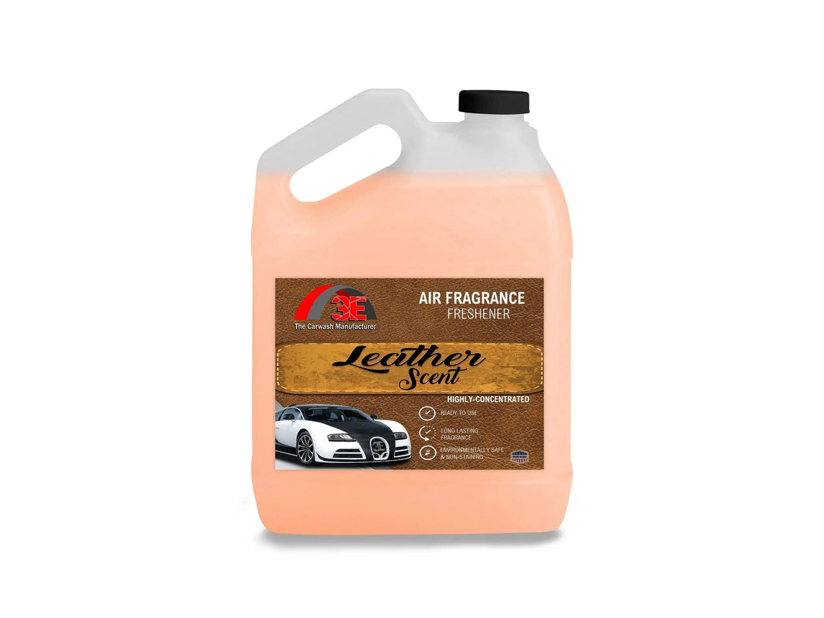 1 Gallon Premium Leather Air Freshener with authentic leather scent, long-lasting odor eliminator for cars, home, and office.