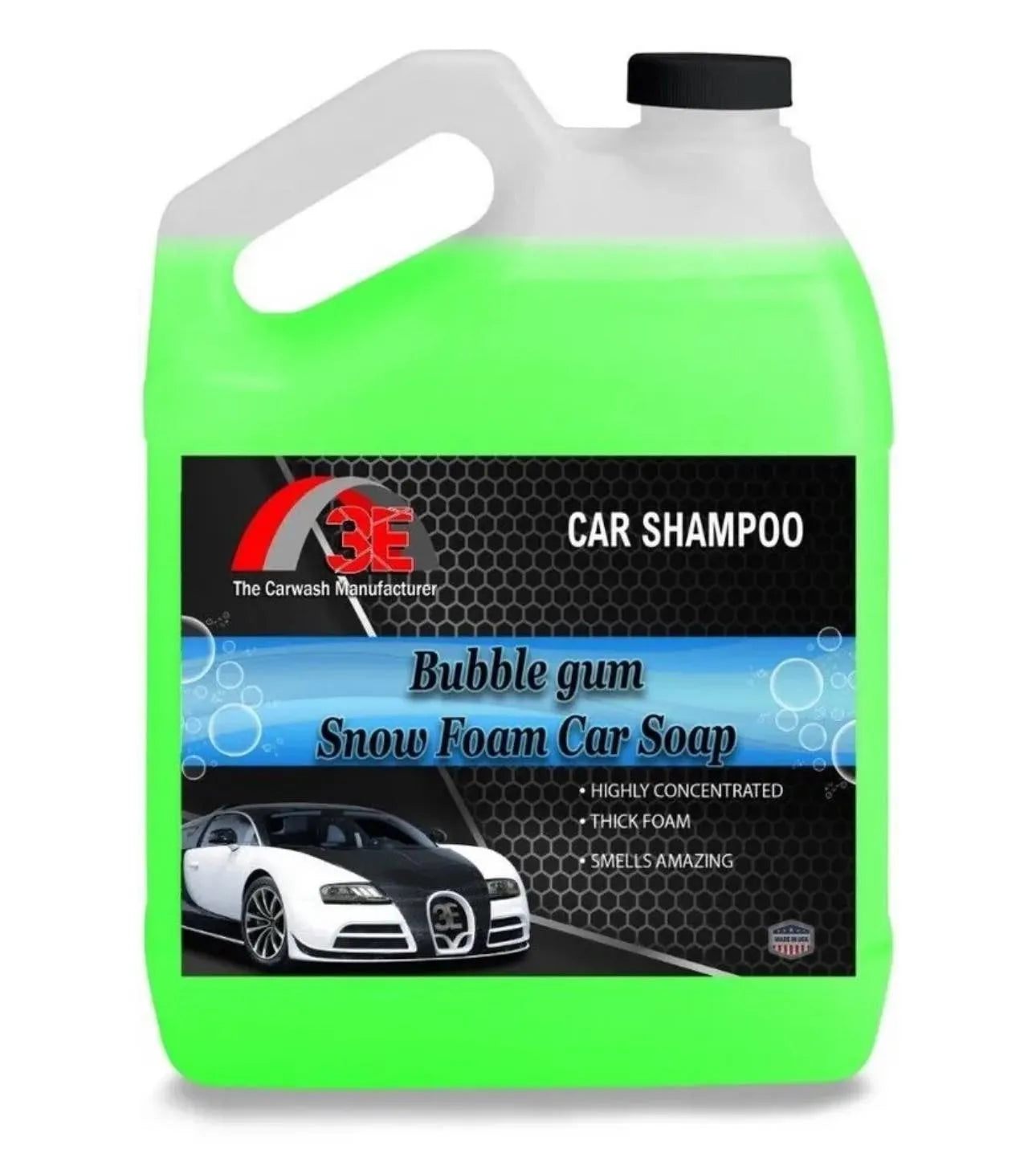 1 gallon Bubblegum Snow Foam Car Shampoo – professional high foaming car shampoo for detailers and car wash owners display image.
