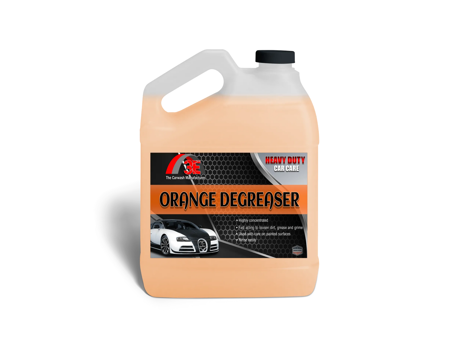 1 gallon Orange Car & Engine Degreaser – heavy duty automotive degreaser for engines, wheels, and tire cleaning.