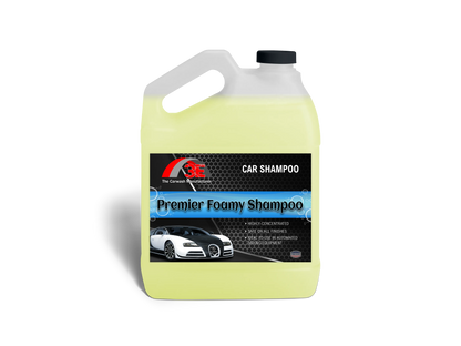 1 gallon Premier Foamy Car Shampoo – professional high foaming car shampoo for car wash owners and detailers display image.