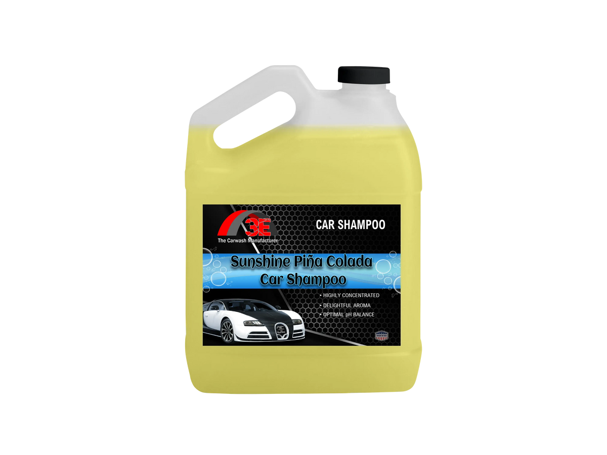 1 gallon Sunshine Pina Colada Car Shampoo – professional high foaming tropical car shampoo with pina colada scent.