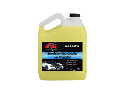 1 gallon Sunshine Pina Colada Car Shampoo – professional high foaming tropical car shampoo with pina colada scent.
