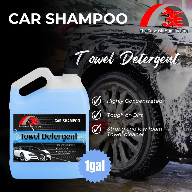 1 gallon Towel Detergent Car Shampoo – highly concentrated car wash soap for microfiber towels, tough on dirt, ideal for detailers.