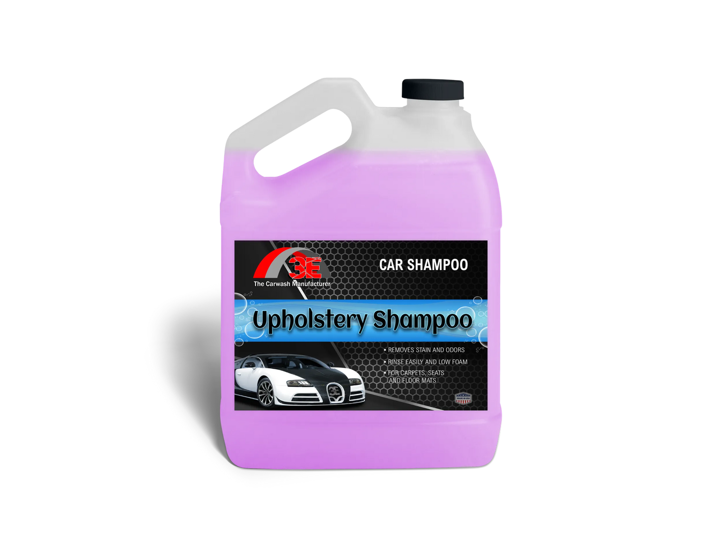 1 gallon Upholstery Shampoo – professional car shampoo and upholstery cleaner for carpets, seats, and floor mats.