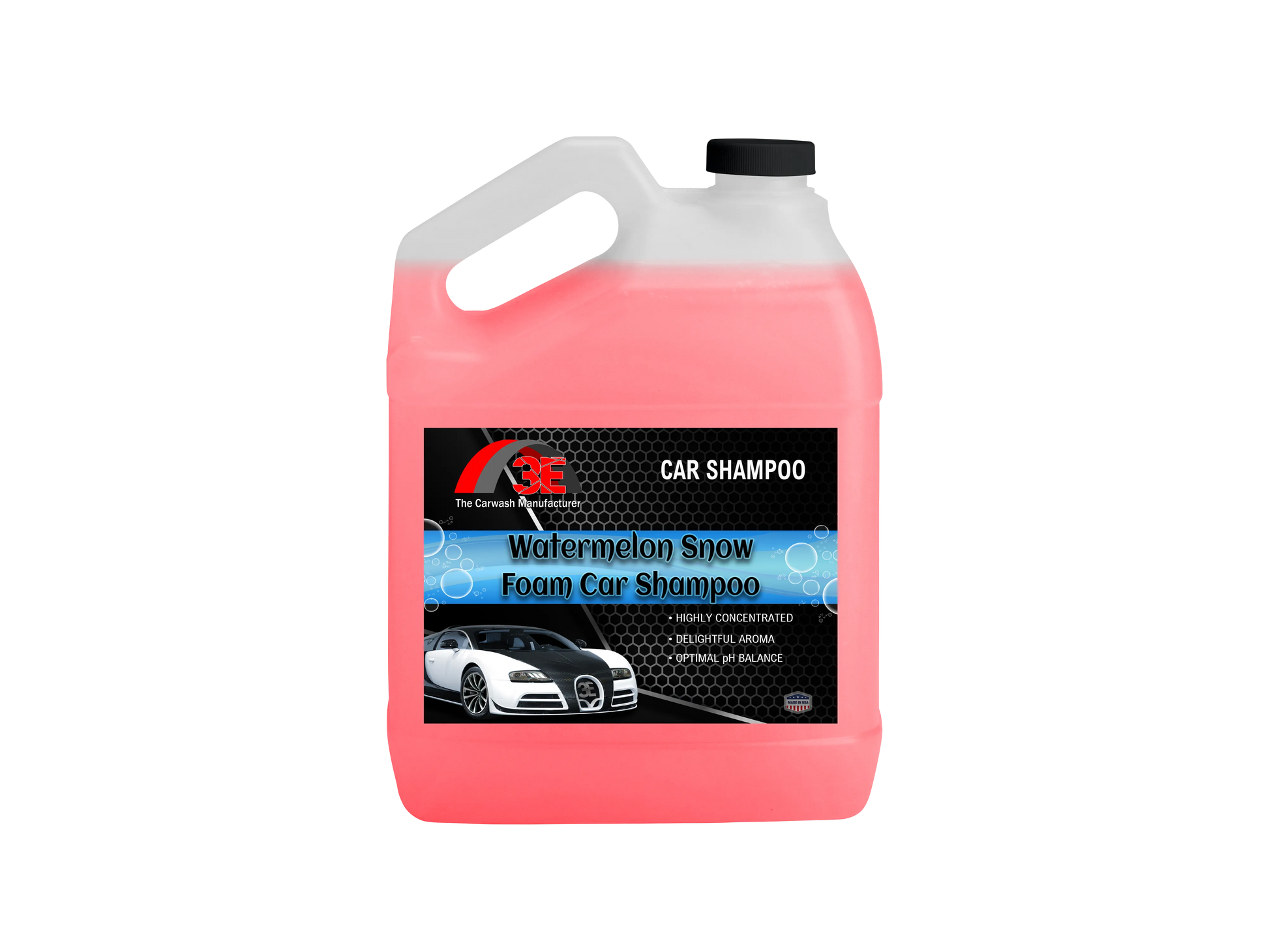 1 gallon Watermelon Snow Foam Car Shampoo – professional high foaming car shampoo for car wash owners and auto detailing display image.