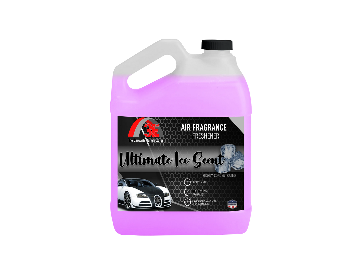 1 gallon 3E Ultimate Ice Air Freshener – long-lasting professional odor eliminator with cool, masculine scent.