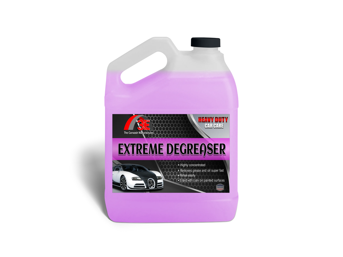 1 gallon Extreme Car & Engine Degreaser – heavy duty degreaser for engines, wheels, and automotive cleaning display image.
