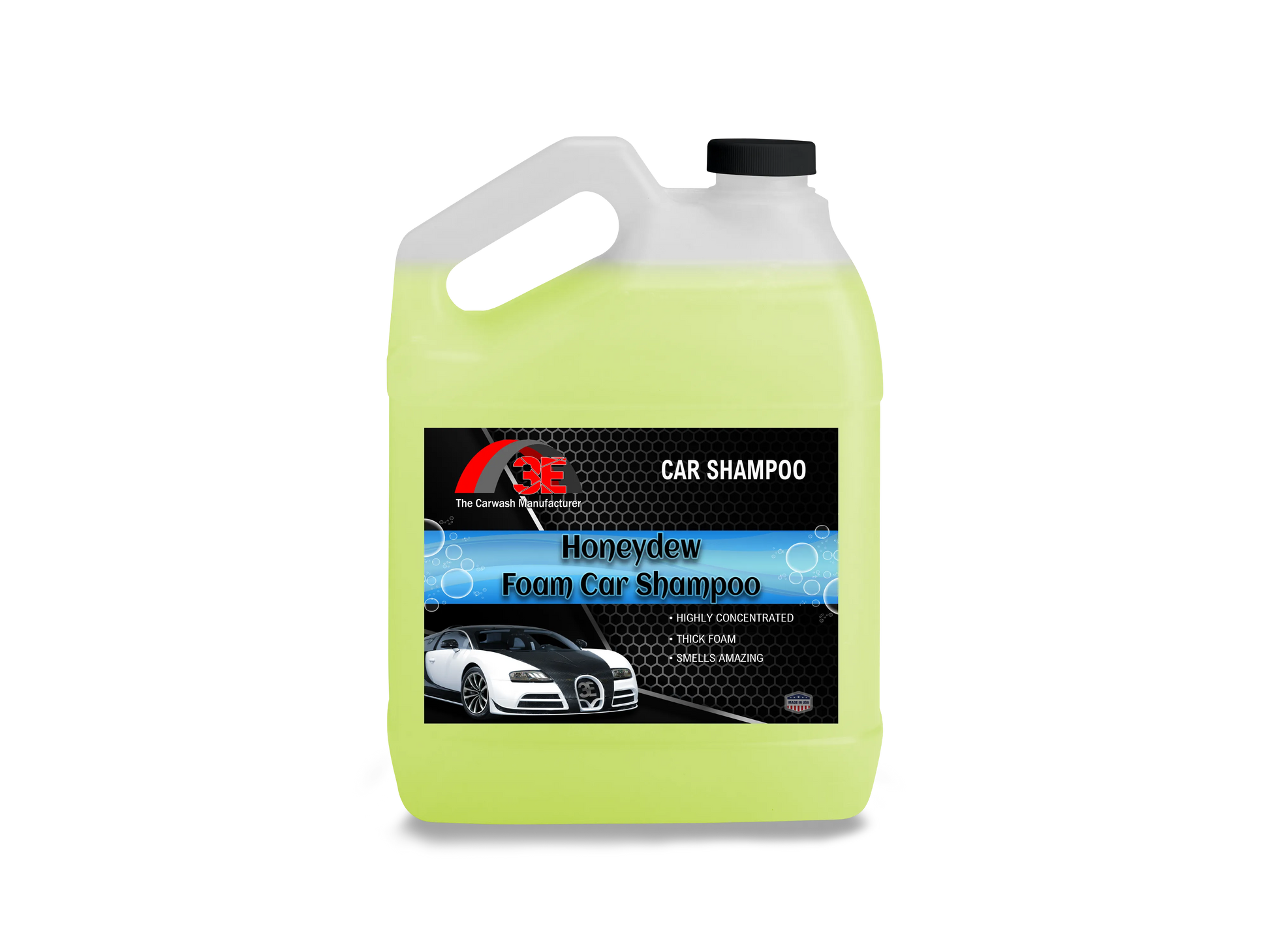 1 gallon Honeydew Car Shampoo – professional high foam car wash soap for car detailing and auto wash solutions display image.