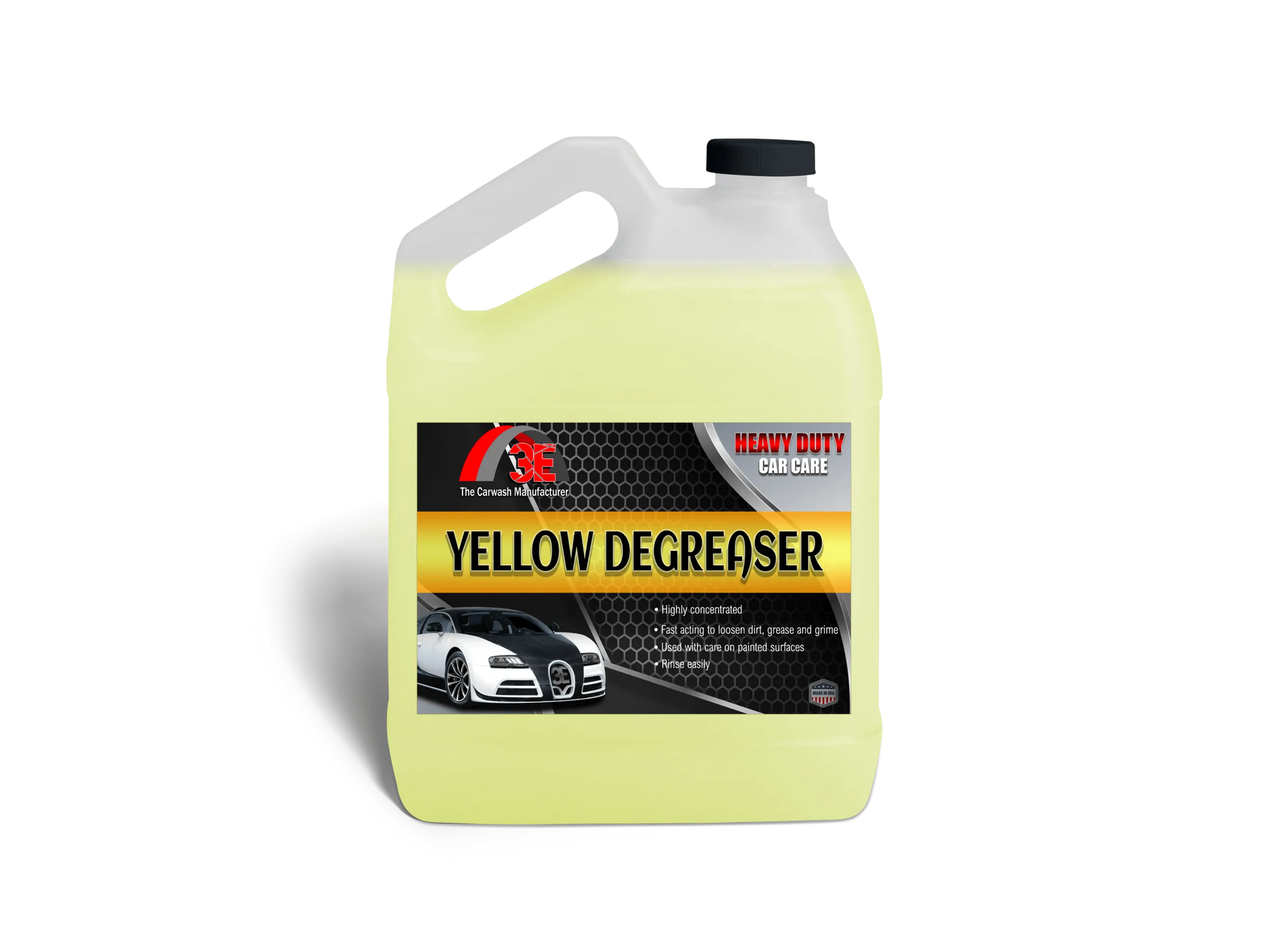 1 gallon Yellow Car & Engine Degreaser – powerful automotive degreaser for wheels, tires, and engines display image.