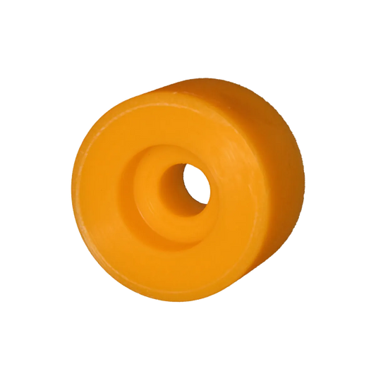 3-inch UHMW orange outer idler wheel for Belanger Dura Trans conveyor systems used in automatic tunnel car wash rollers.