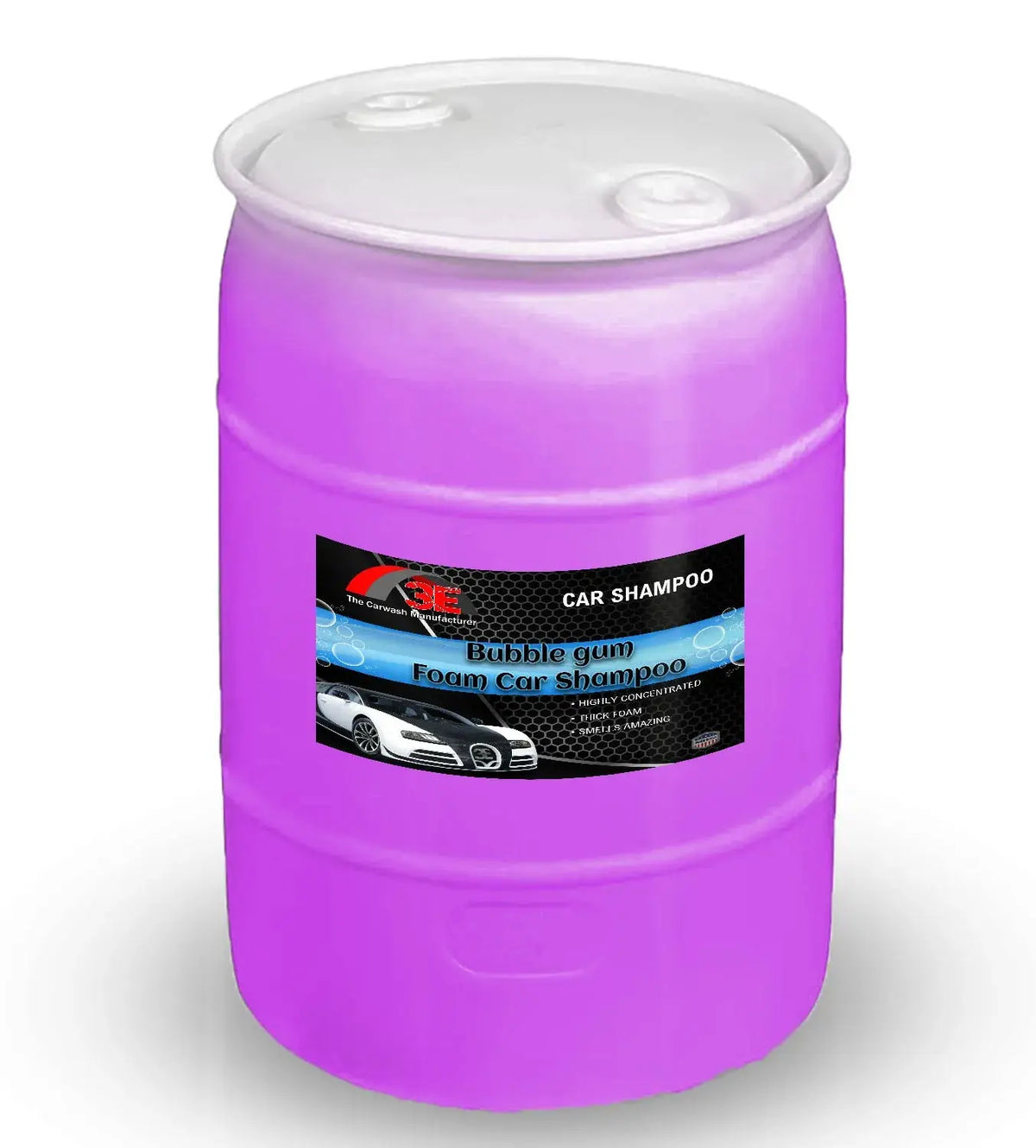 30 gallon Bubblegum Snow Foam Car Shampoo Purple – bulk high foaming car wash soap for professional car wash owners display image.