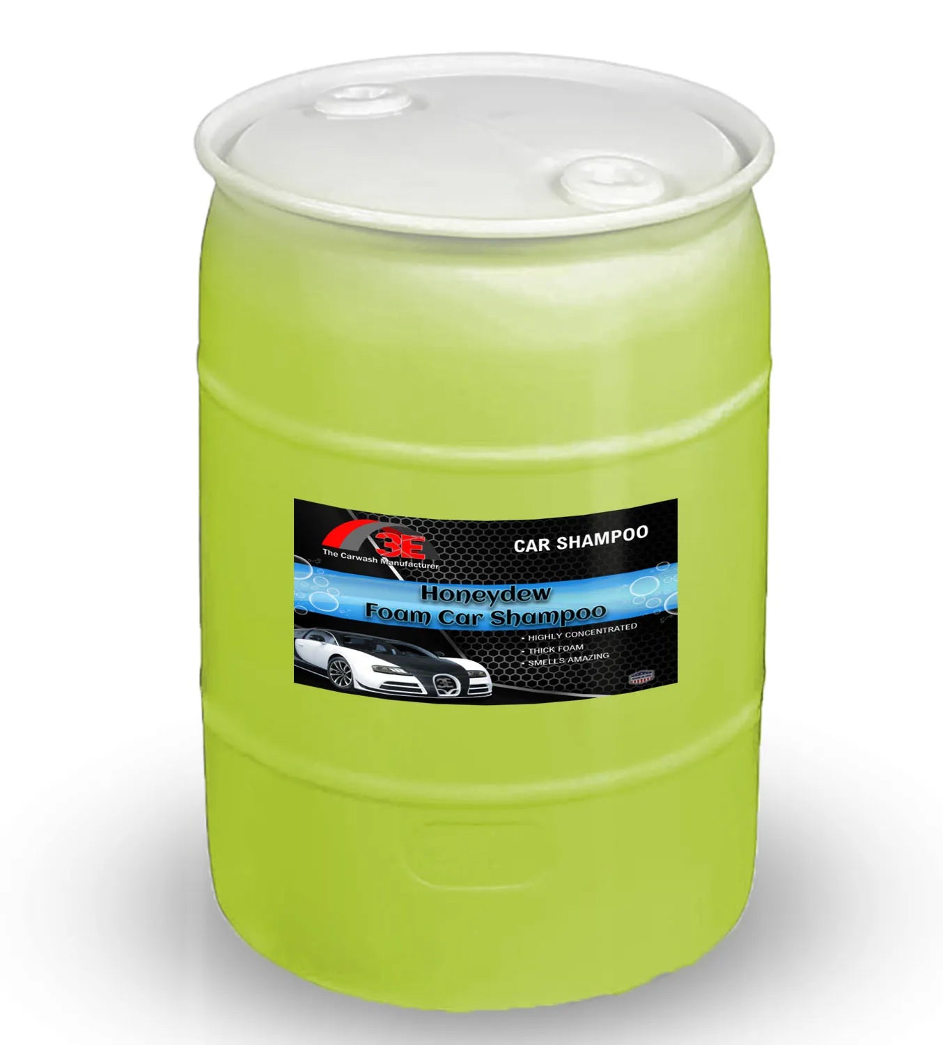 30 gallon Honeydew Snow Foam Car Shampoo – bulk high foaming car wash soap for mobile detailers, car wash owners, and auto detailing.